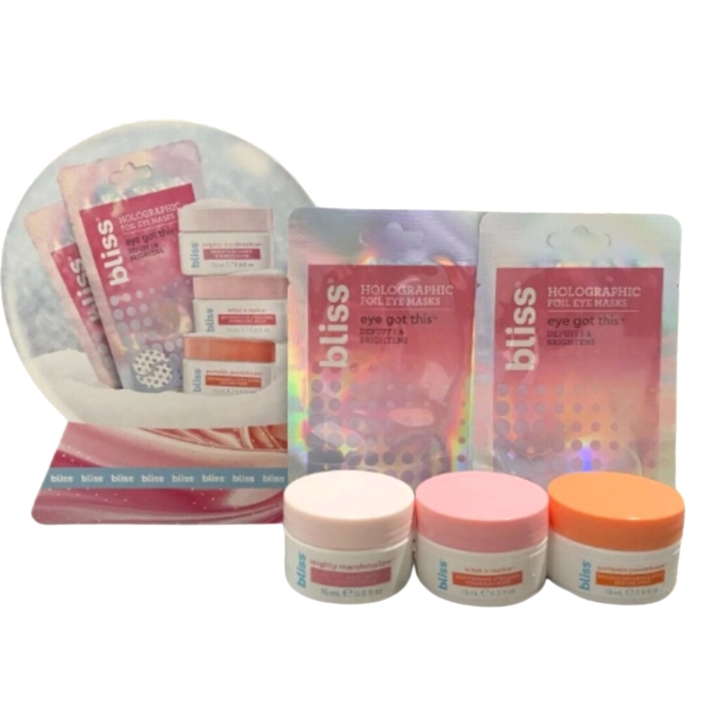 Bliss Gift Set Whipped, Overnight & Enzyme Wash Off Masks + Foil Eye Masks - Picture 1 of 3